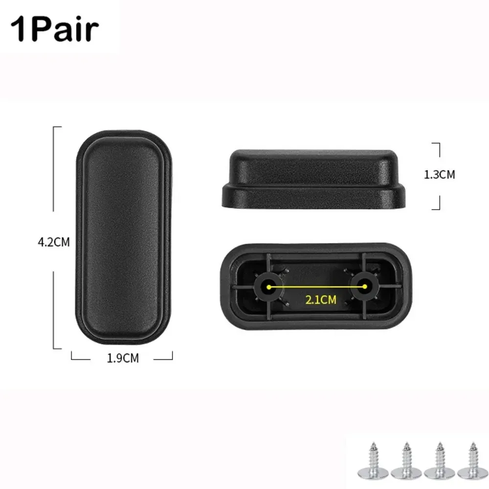 patins de protection en plastique noirs pour bagages avec vis, support inférieur de valise, pièce de rechange universelle pour toutes les valises