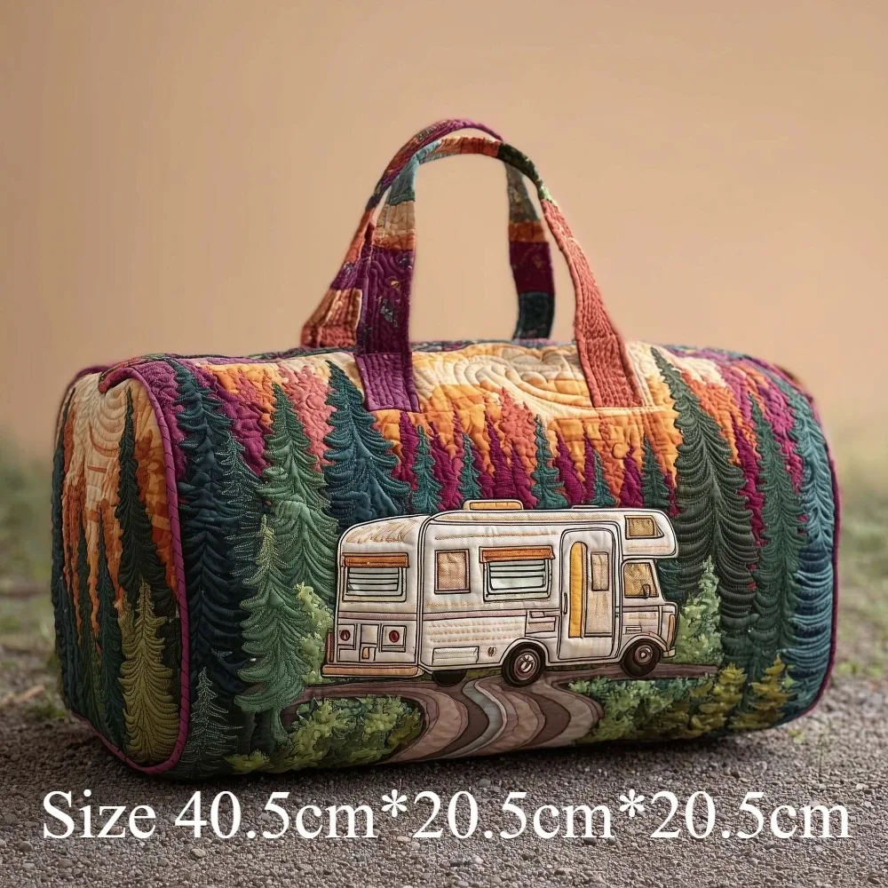 sac de voyage matelassé fait main, vintage, artistique, sac de voyage de style bohème, sac de week-end pour hommes et femmes, camping, randonnée, voyage en voiture