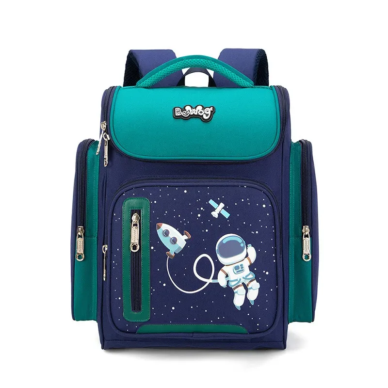 sac à dos scolaire pour filles et garçons, sacs d'école orthopédiques de grande capacité, dessins animés d'astronaute spatial, sac de livre étanche pour enfants