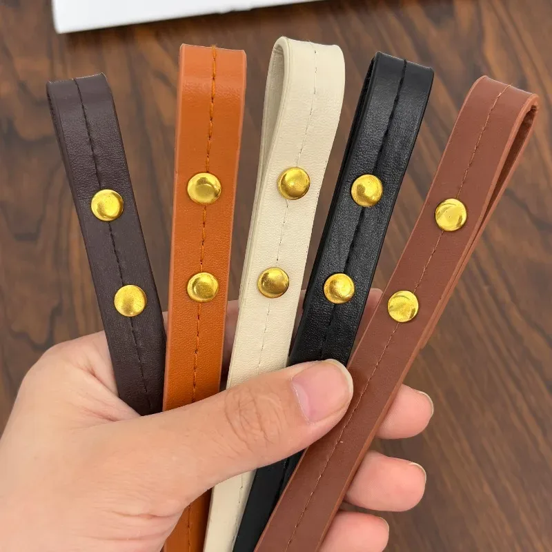 2 pièces couleur unie détachable en cuir pu sac ceinture bricolage poignée de remplacement sacs à bandoulière accessoires sac à main bande sangle bande poignée