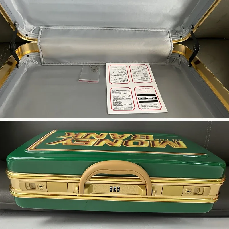 valise réplique verte money in the bank, valise commémorative seth rollins, accessoire wwe, neuve