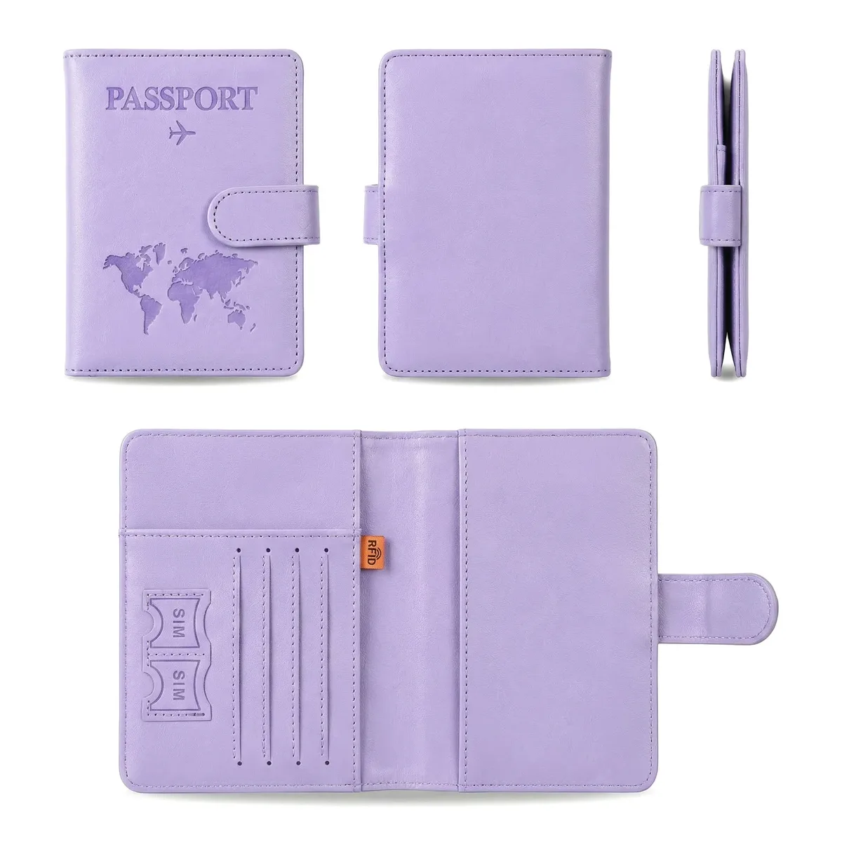 pomelo – meilleur ensemble de porte-passeport étanche avec emplacement pour carte sim, cadeaux de voyage tendance pour la famille et les mariages