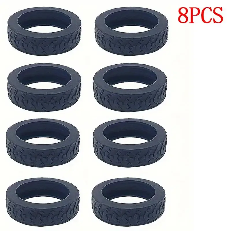housse de protection pour roues de bagages, 8 pièces, housse en silicone silencieuse et accessoires universels de réduction du bruit, texture épaisse en silicone