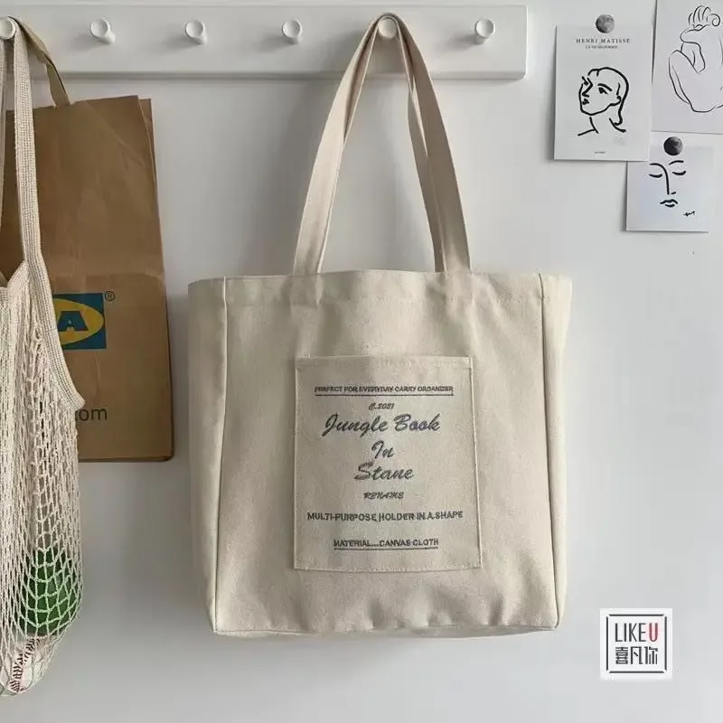 femmes toile sac à bandoulière londres livres imprimer dames sac à main décontracté sac fourre-tout réutilisable grande capacité coton shopping sac de plage