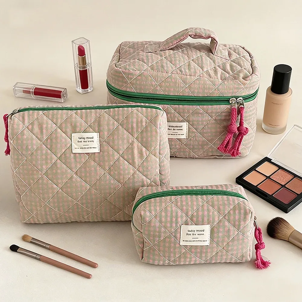 Airfriend trousse de maquillage rose cosmétique fille toilette maquillage doux mignon sac cosmétique organisateur de toilette sac cosmétique de voyage pour femmes
