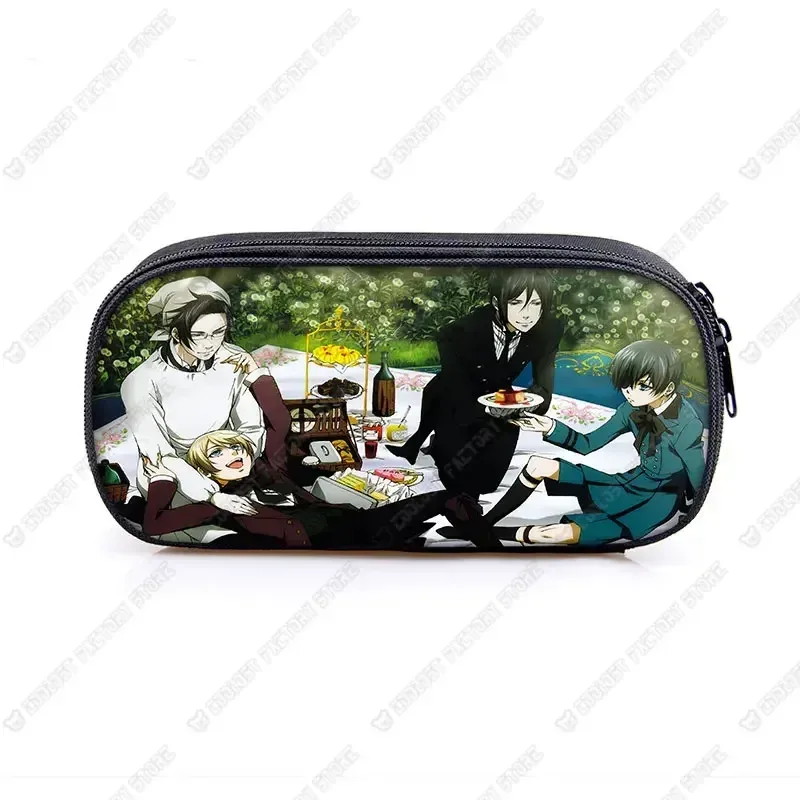 trousse à cosmétiques anime black butler, sac à crayons, sacs de papeterie pour garçons et filles, porte-crayons pour enfants, fournitures scolaires