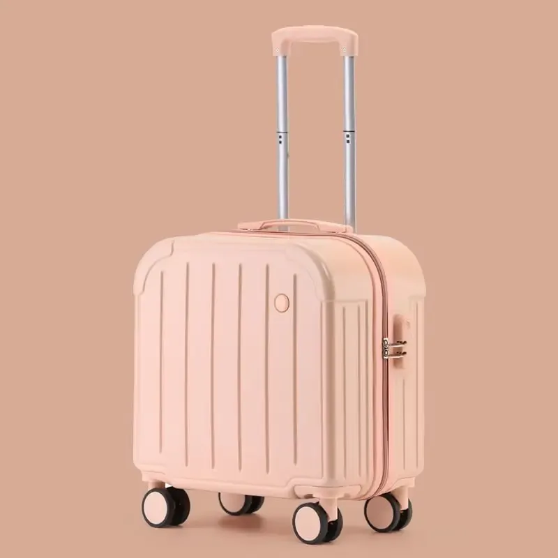 valise cabine 18 pouces, valise à roulettes légère avec serrure à combinaison et roues silencieuses
