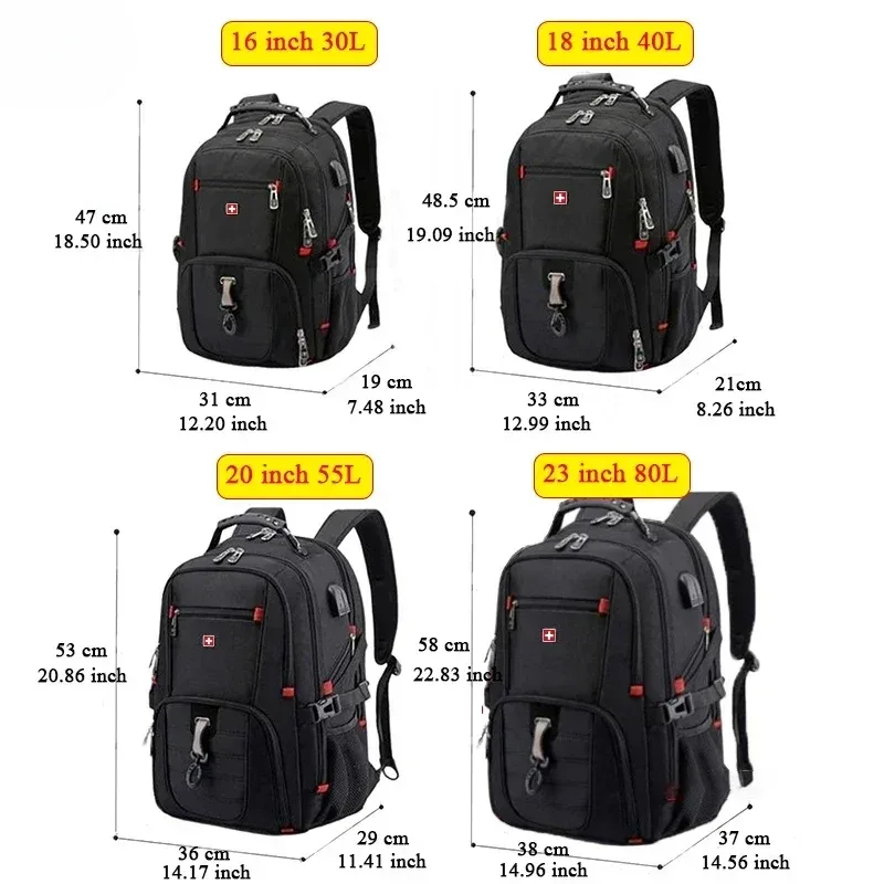 multifonction grande capacité homme sac mode voyage usb charge étanche 23 pouces sac à dos pour ordinateur portable hommes mochila