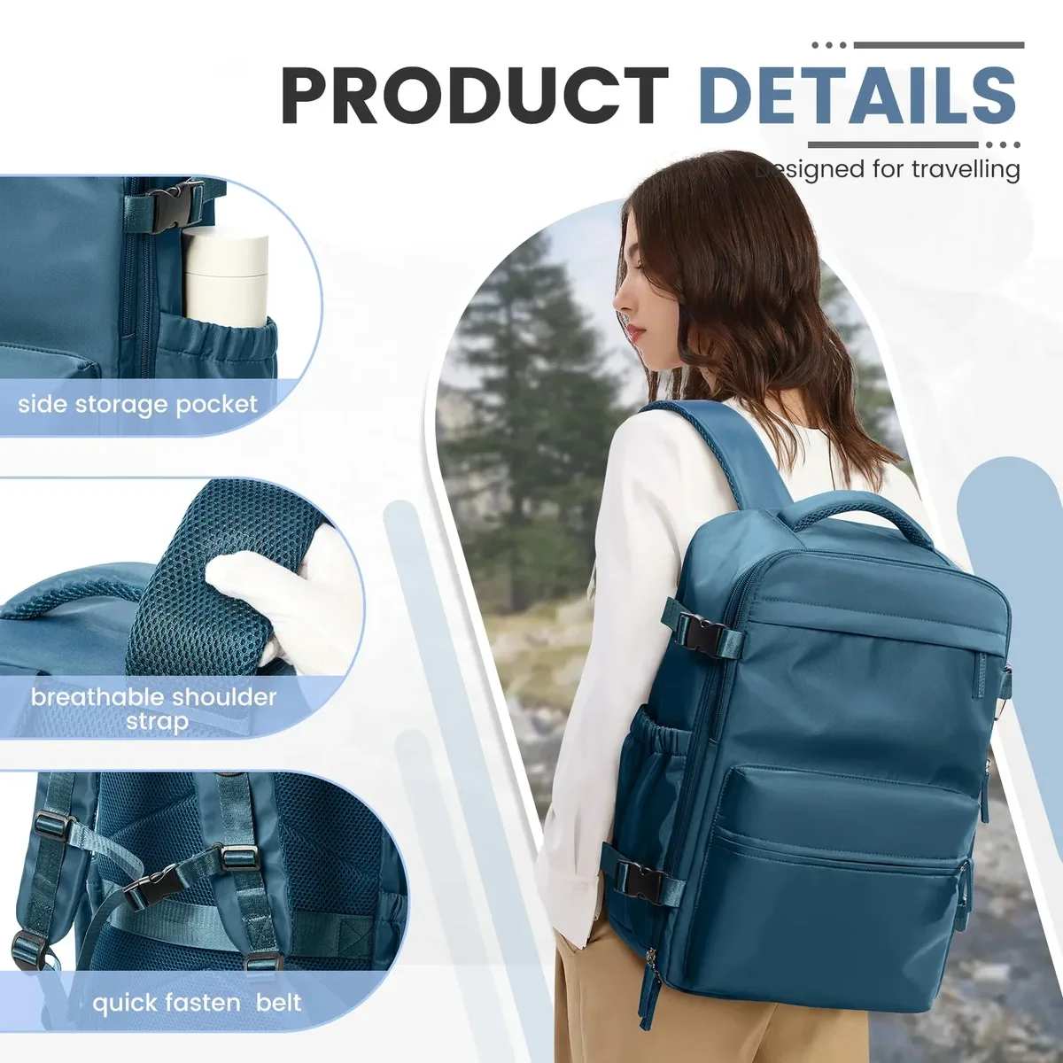 sac de cabine ryanair 40x20x25, sac à dos de compression sous vide pour homme, bagage à main, sac à dos pour ordinateur portable, sac de rangement sous vide pour vêtements 42x29x15