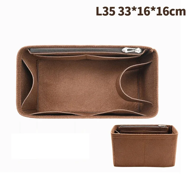 sac à main en feutre pour insertion de gril, sacoche pour cosmétiques portables, accessoire de voyage, 25, 30, 35