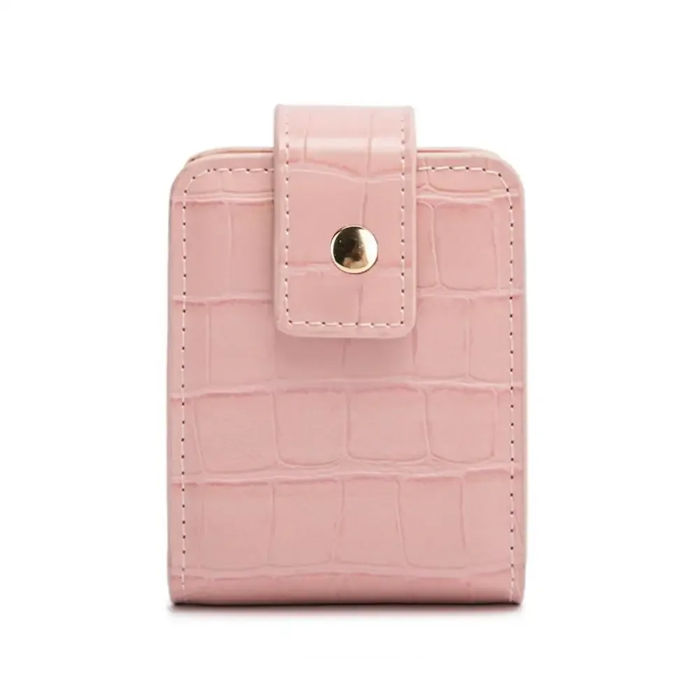 étui à rouge à lèvres en pu avec miroir, porte-rouge à lèvres, trousse de maquillage de voyage, sac organisateur, mini pochette à rouge à lèvres portable pour femmes