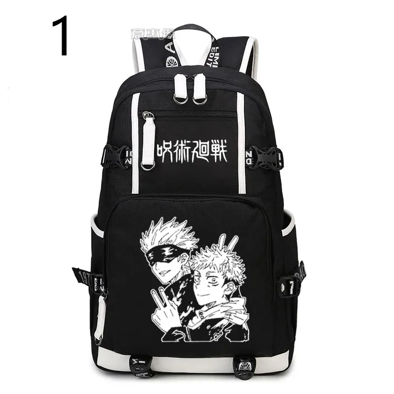 japon anime cool dessin animé jujutsu kaisen yuji itadori sac à dos cosplay sac en toile cartable sacs de voyage