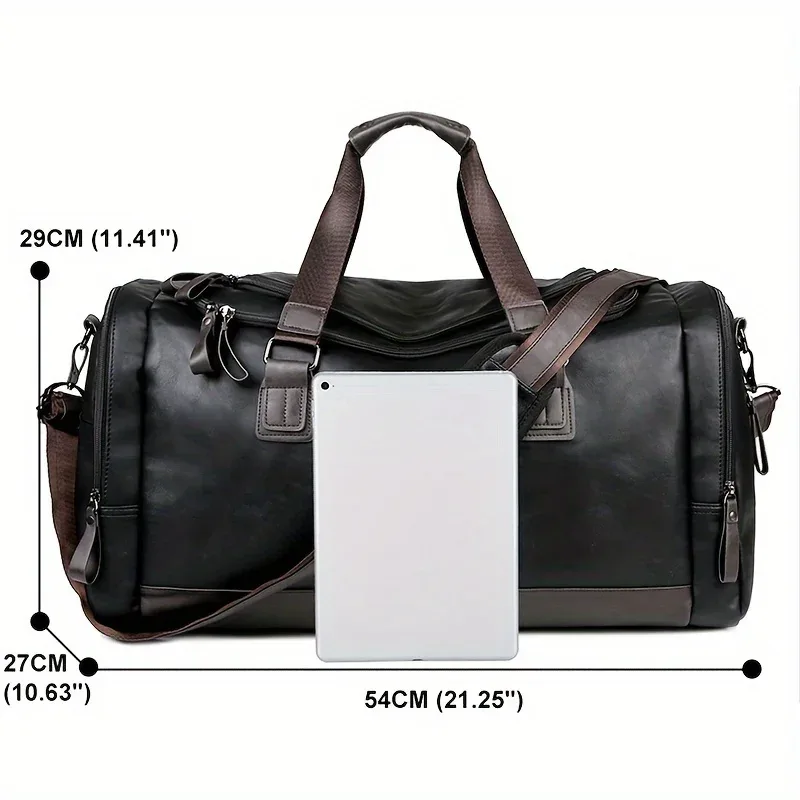 sac de voyage élégant pour hommes, réglable, multi-compartiments, grande capacité, pour les voyages du week-end et les sorties décontractées