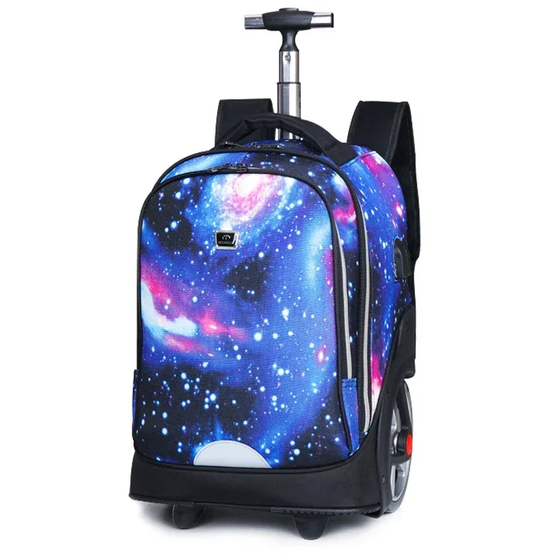 sacs à dos à roulettes pour adolescents, sacs à dos scolaires à roulettes pour filles, sacs à dos à port de charge usb, bagages à roulettes