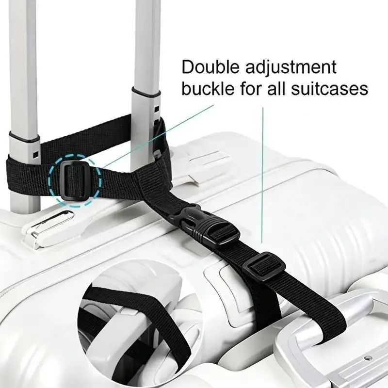 sangle de bagage de voyage, ceinture de valise élastique télescopique, ensemble de sangles de sac de voyage, ceinture de fixation pour valise, sangle à boucle de voyage