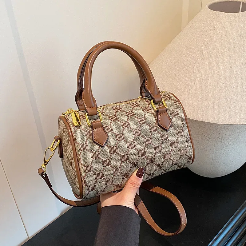 nouveau sac boston pour femme, style classique, motif floral, sac à bandoulière, sac à main en cuir souple, petit sac carré, usage quotidien