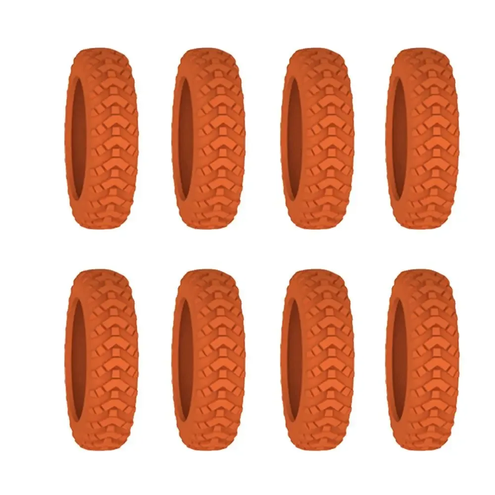 chaussures de roulette de bagage de voyage en silicone, son silencieux, pièces de valise, essieux, housse de protection de roues, ensemble de 8 pièces