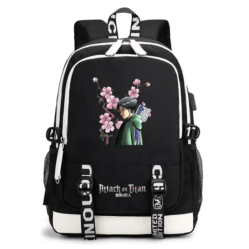 sac à dos anime attack on titan, cartable d'étudiant de grande capacité, léger et durable, peut accueillir un ordinateur de 16 pouces
