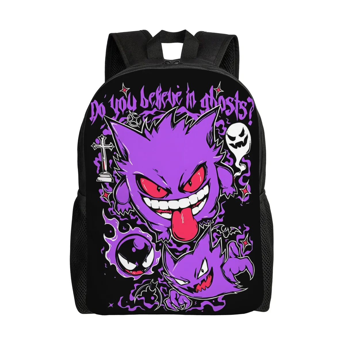 sacs à dos tendance, sac à dos pokémon, sac à dos gengar ghost, mochila campus, sac à dos rétro lavable