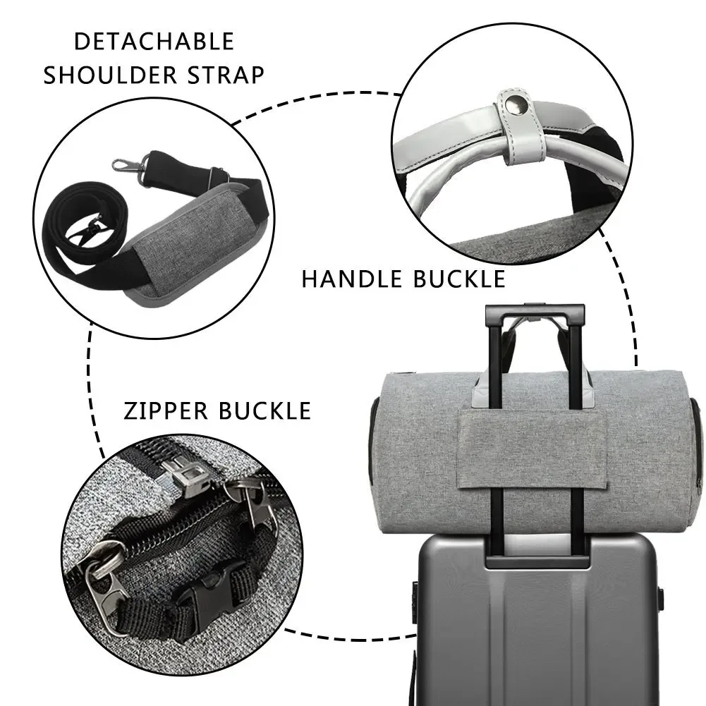 sac de voyage portable de grande capacité pour homme, bagage multifonctionnel, pliable, trempé, à bandoulière, lavage, nouvelle collection
