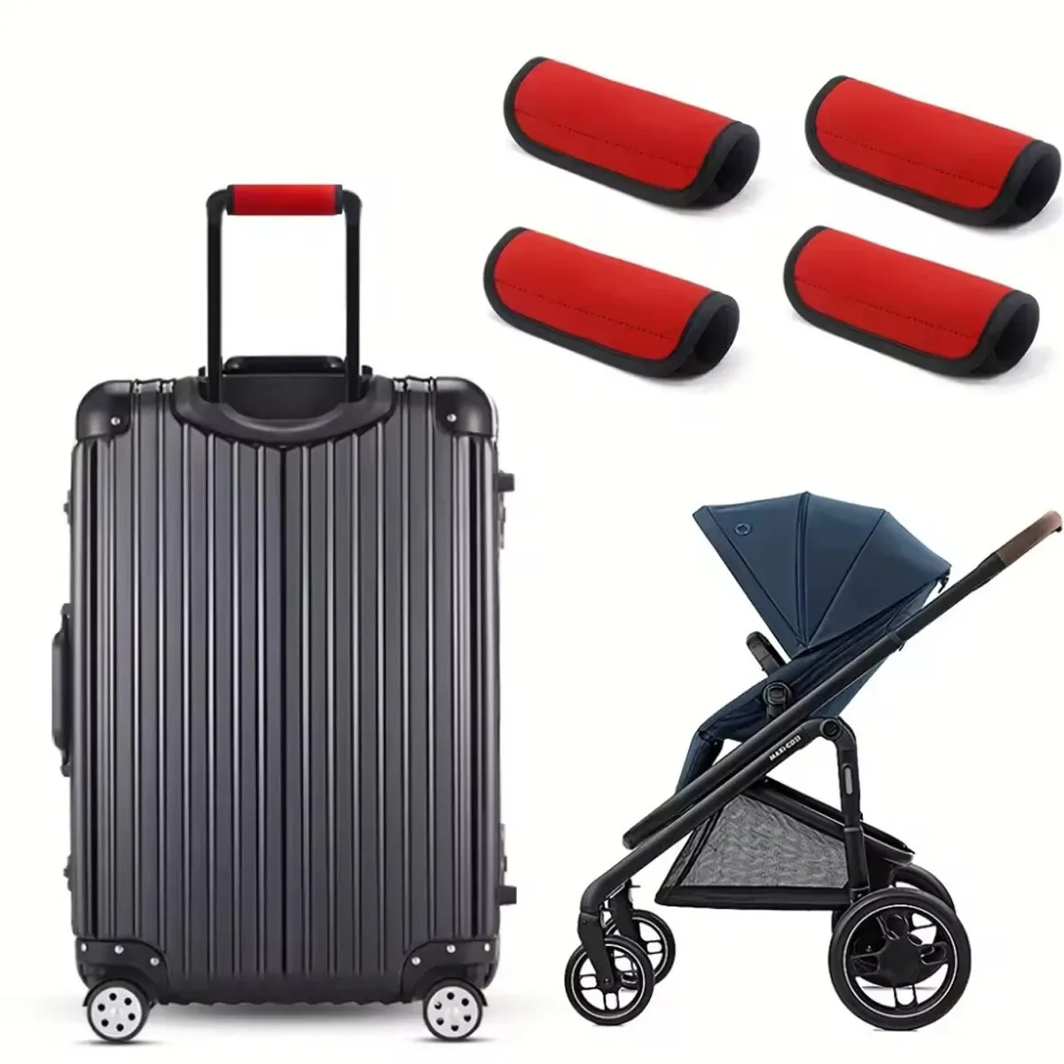 housse de protection antidérapante pour poignée de valise et de chariot à roulettes