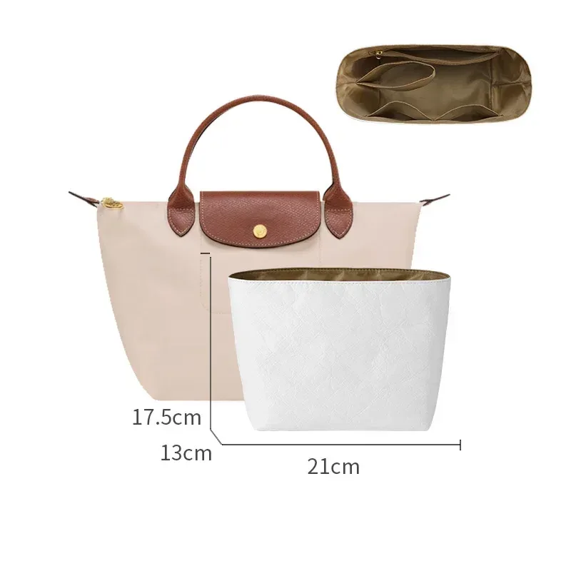 longchamp-mini sac à main étanche, doublure intérieure, insertion de papier dupont, sacs de rangement de synchronisation, sacs centraux