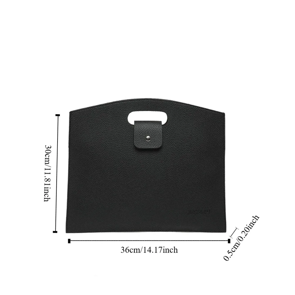 sac fourre-tout de bureau en pu tendance, grande capacité, couleur unie, sacoche pour ordinateur portable, sac à main, porte-documents pour employé de bureau