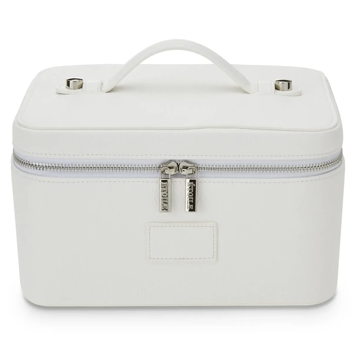 trousse de maquillage à main en pu avec compartiment, sac de maquillage portable en cuir de grande capacité, pochette cosmétique en cuir imperméable