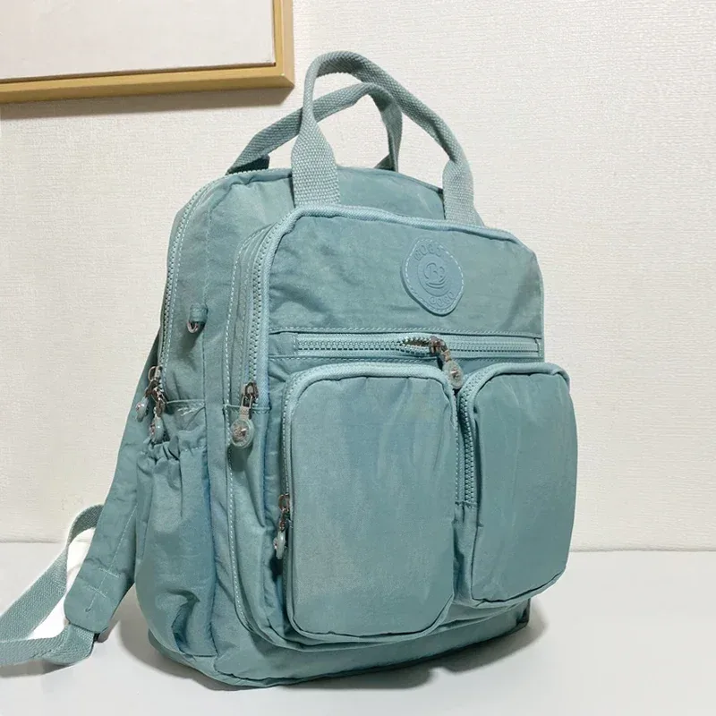 mode femme sac à dos imperméable en nylon poignée souple solide multi-poches voyage fermeture éclair feminina sacs d'école sac à dos pour ordinateur portable