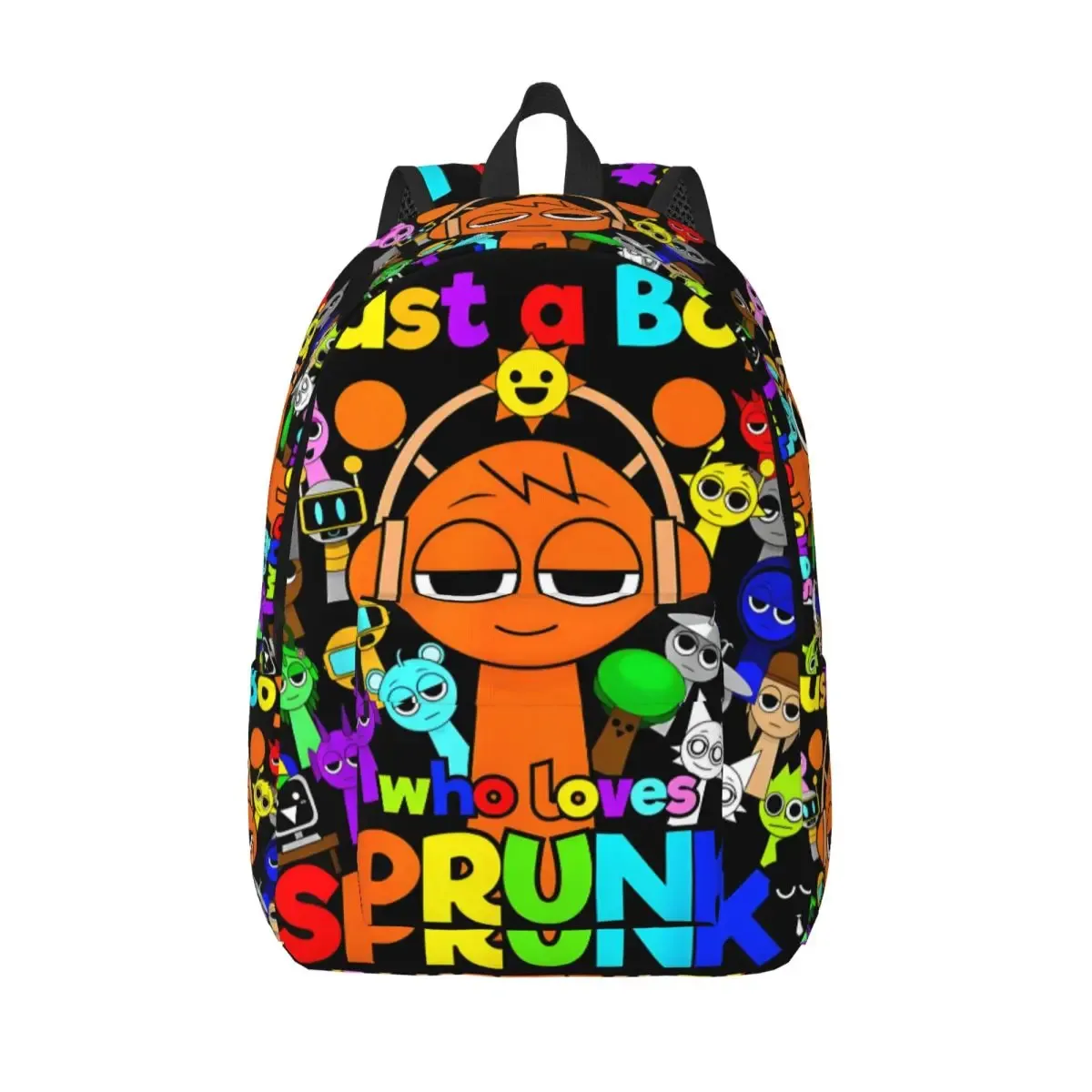 dessin animé personnalisé sprunki toile sac à dos femmes hommes sac à dos décontracté pour les sacs d'université d'école