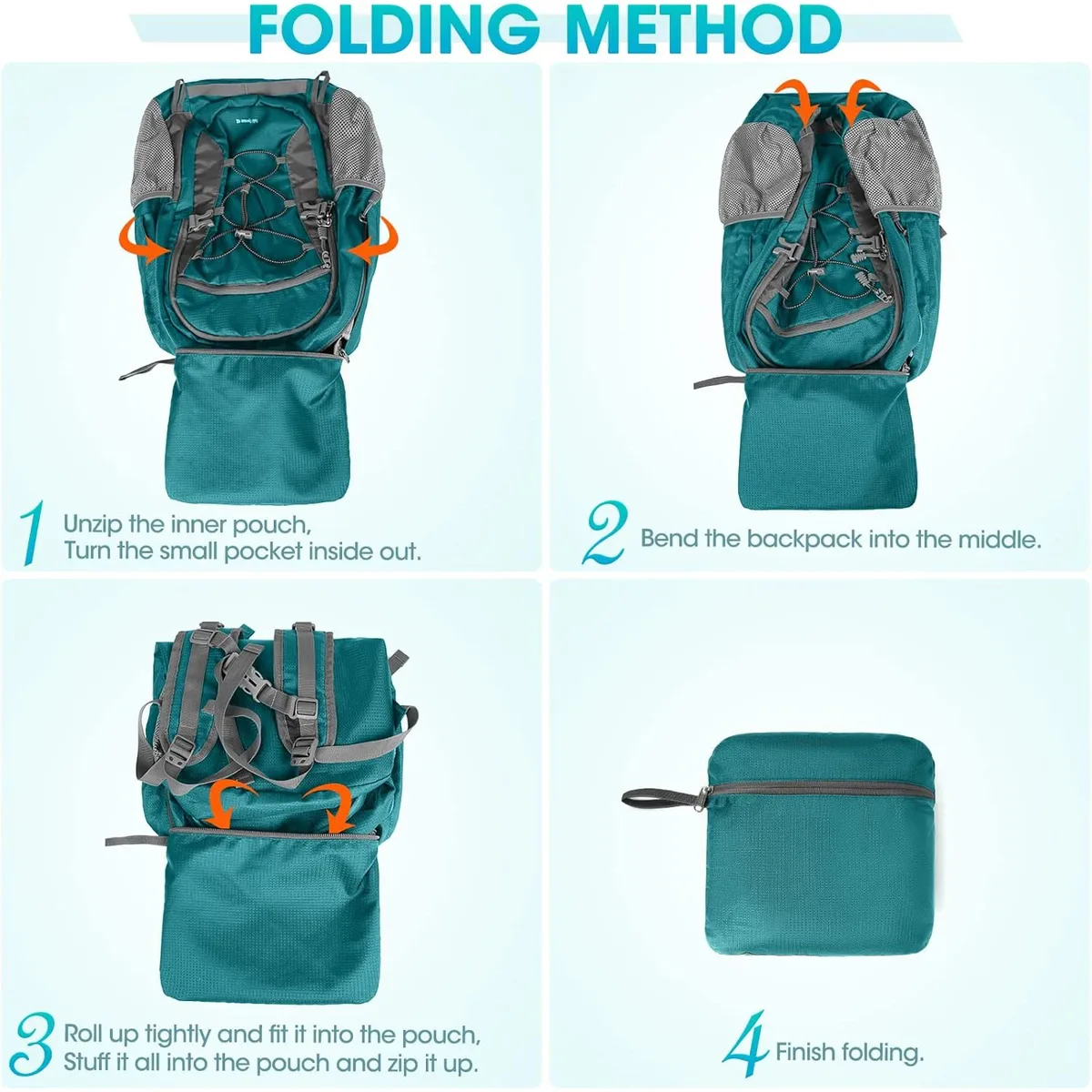rainsmore sac à dos de randonnée léger 40l sac à dos de camping étanche sac à dos pliable pour femmes et hommes sac à dos de voyage en plein air