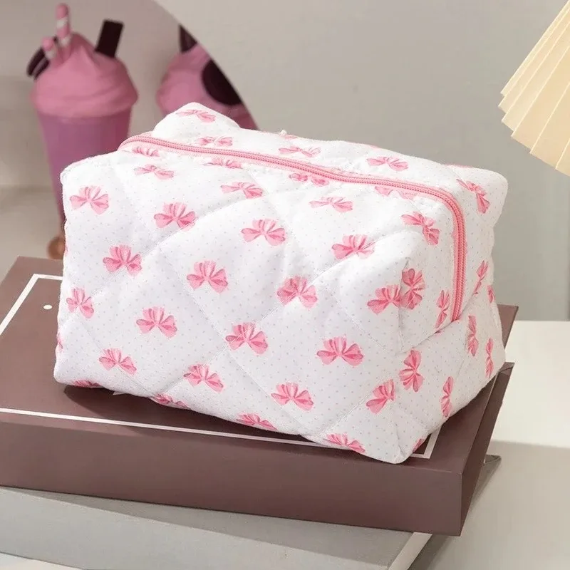 sac à cosmétiques rose avec fermeture éclair, organiseur de maquillage, sac de rangement portable pour femmes, trousse de toilette de voyage, sac à main