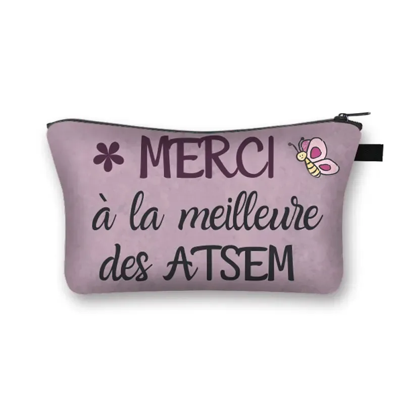 merci enseignant/ gracias maestra/ merci maitresse trousse à cosmétiques femmes trousse de maquillage filles organisateur cosmétique cadeau de remise des diplômes