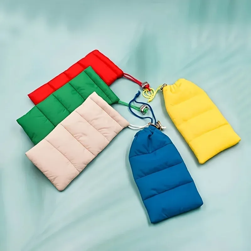 Étui à lunettes en Nylon matelassé souple, pochette à lunettes à cordon rembourré souple, sac de rangement de lunettes de protection 1 pièce