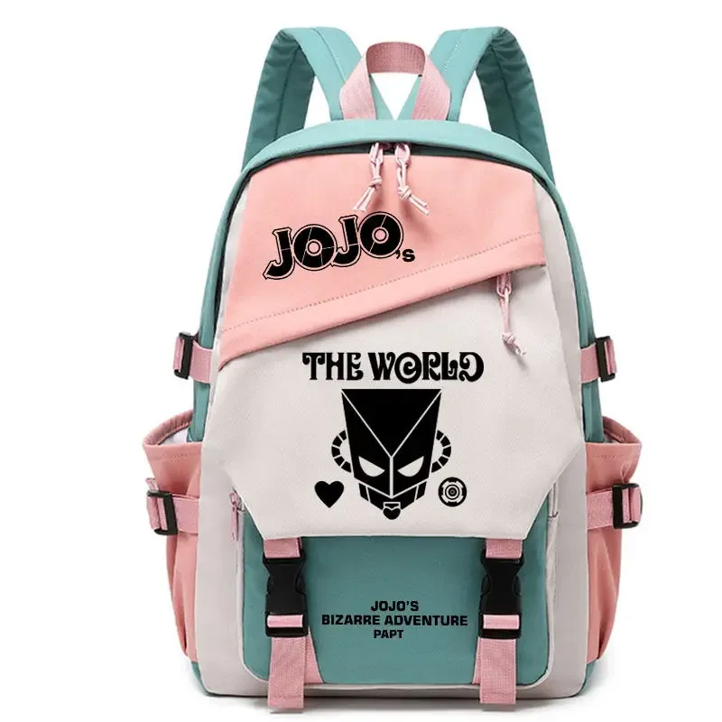 kujō jōtarō anime jojo's bizarre adventure sac à dos étudiant sac d'école toile adolescents sac à dos de voyage en plein air cadeau de mode