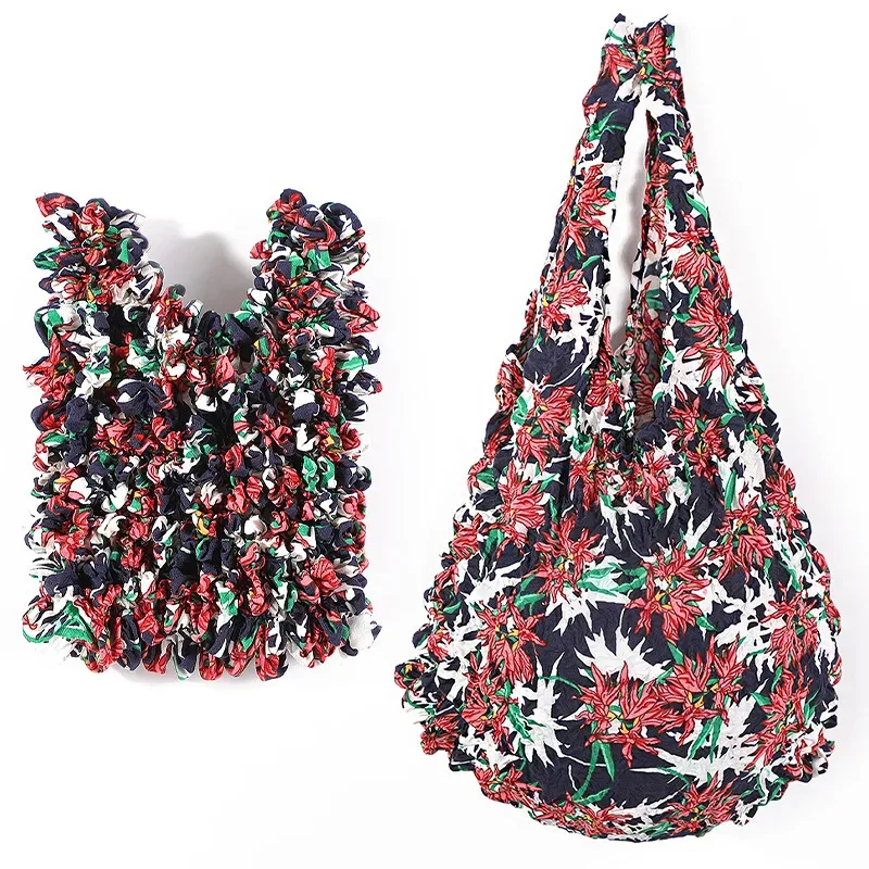 nouveau sac fourre-tout élastique réutilisable mini 1 pièce, grande capacité, sac à bandoulière portable, sac de rangement