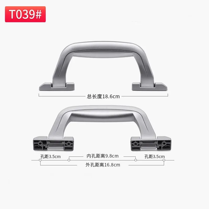 poignée en métal pour valise, cadre d'infraction, sac de bord, accessoires de bagages, poignée dure, supports, sangle de transport