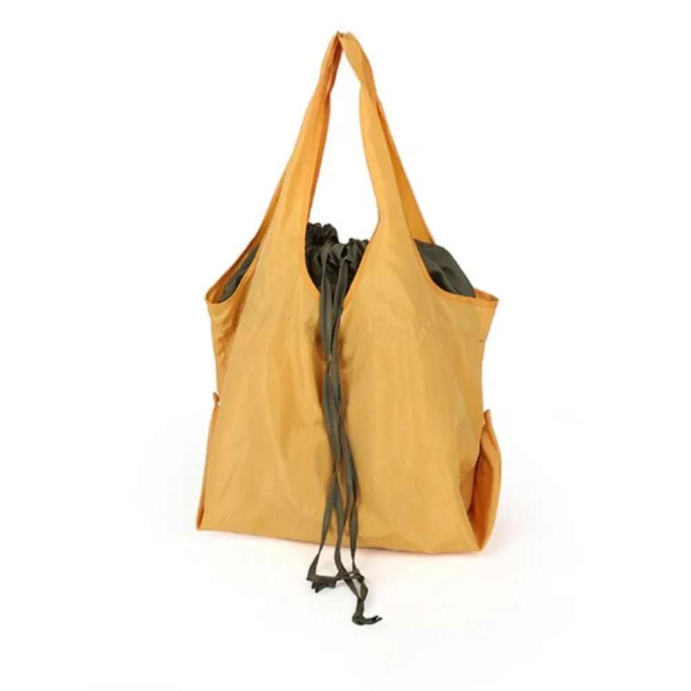 sac à main réutilisable avec cordon de serrage, sac de courses en nylon de grande capacité, sac écologique, sacs de rangement imperméables, sac de voyage pour courses