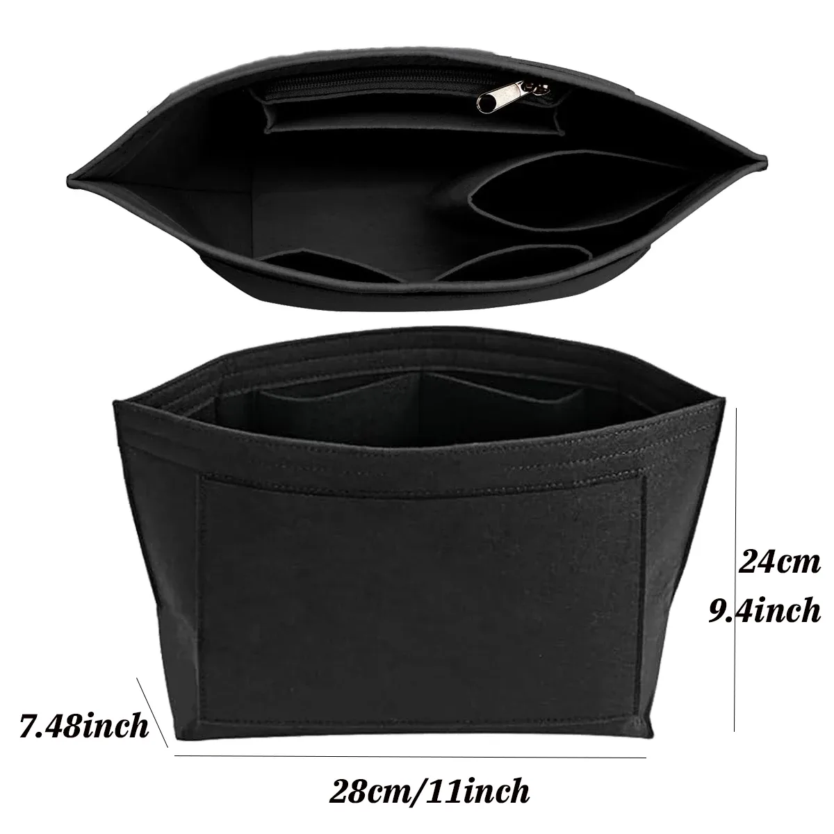 organisateur insérer pour longchamp grand petit mini taille fourre-tout sac feutre sac de rangement sac à main insérer sac à main doublure sacs accessoires