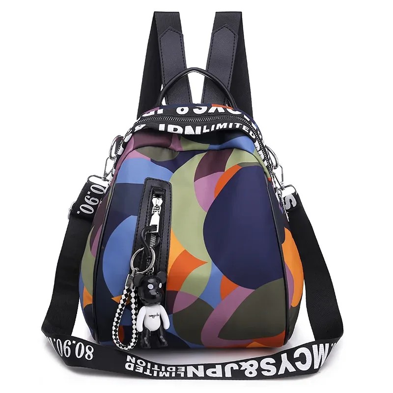sac à dos décontracté avec lettres pour femmes, multifonction, sac de voyage, d'école pour adolescentes, petits sacs à bandoulière