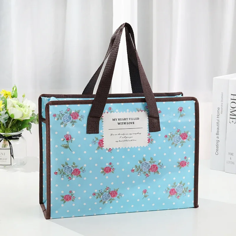 sac de courses pliable réutilisable pour femmes, grand sac fourre-tout en tissu non tissé unisexe, pochette pour épicerie