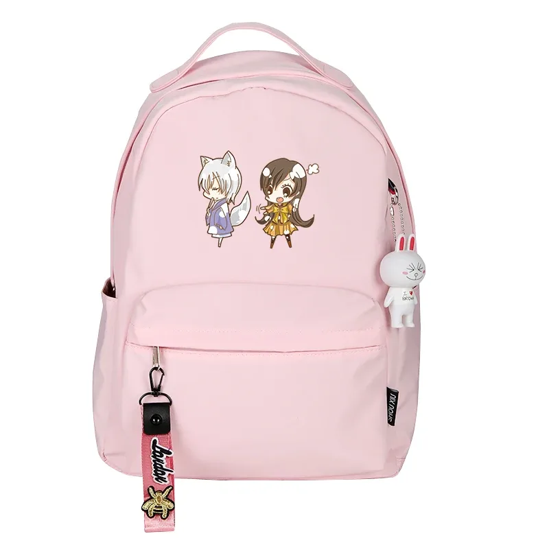 sac à dos rose kamisama kd'appareils pour femme, sac à dos tomoe, sacs d'école harajuku en nylon mignon, sac à dos de voyage pour filles, sac à dos de dessin animé ruzzak