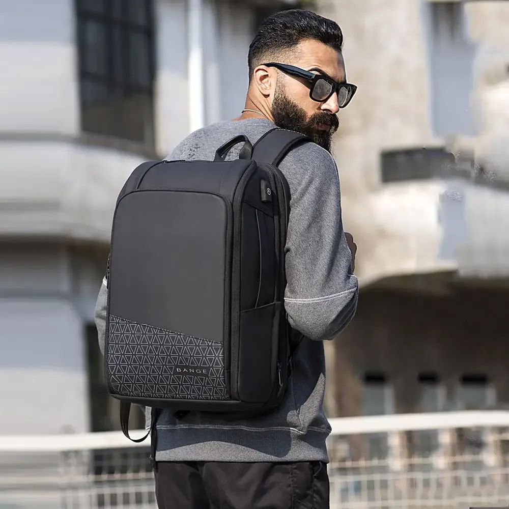 sacs à dos de style anglais pour hommes et femmes, sac à dos de voyage pour ordinateur portable, sac fourre-tout évolutif, grande capacité, antivol, bagages de luxe, 15.6"
