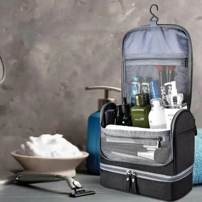 oxford-trousse de maquillage de voyage pour hommes et femmes, trousse de toilette lavable, accessoires de la présidence