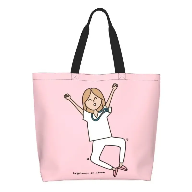 dessin animé médecin infirmière enfermera en apuros sacs d'épicerie grande capacité esthétique merch pour femme rue sac à bandoulière