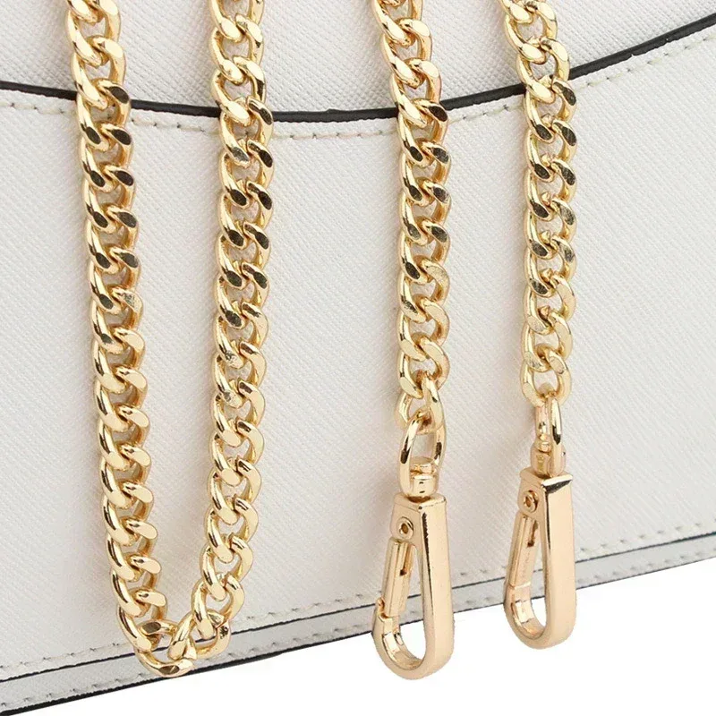 Chaîne de sac en métal et aluminium de 120cm, pièces de rechange, accessoires pour sac à main à bandoulière tissé à la main, bricolage, sangles détachables faites à la main