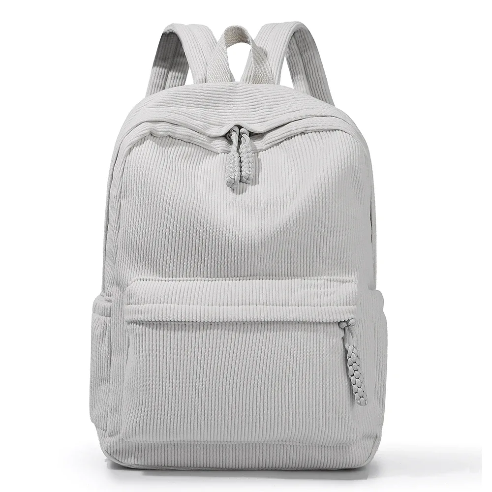 sac à dos décontracté minimaliste en velours côtelé, grande capacité, léger, durable, sac à dos pour étudiants, sac à dos de voyage de haute qualité pour les trajets quotidiens