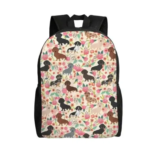 sac à dos dachshund dogs pour garçons et filles, saucisse wiener, sacs de voyage pour l'école ou le collège, sac à livres pour femmes et hommes, convient pour ordinateur portable 15 pouces