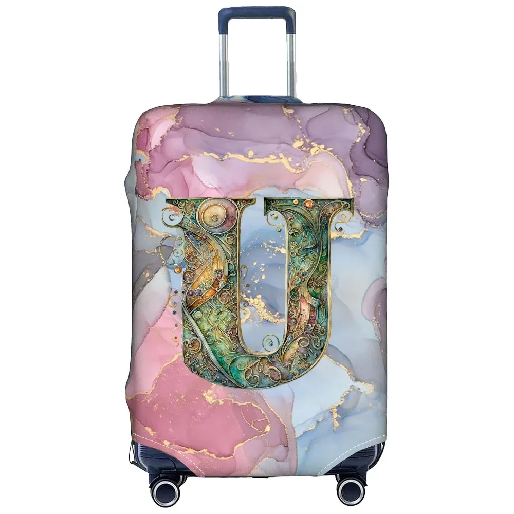 housse de protection pour bagages en tissu extensible, étui de protection pour valise série graphique, housse anti-poussière pour bagages, valise adaptée de 18 à 32 pouces