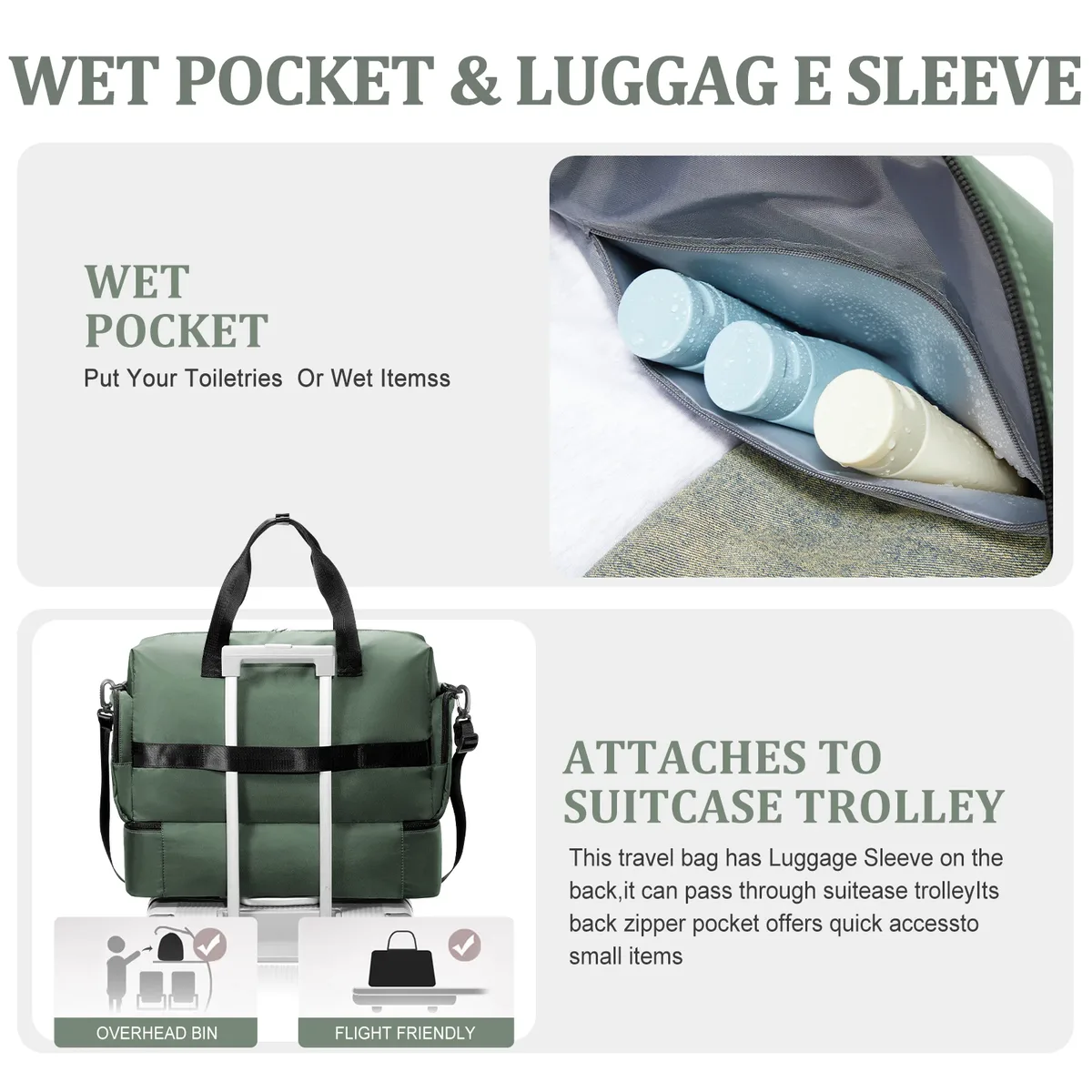 sac de voyage pour homme avec compartiment à chaussures et compartiment pour vêtements mouillés, grande capacité, léger, imperméable, sac de voyage à main, sac de sport